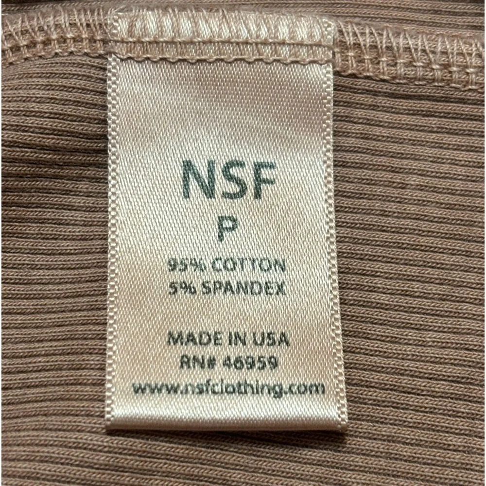 NSF Delphine Rib Knit Cropped Tank, Size P (XS), good condition - Picture 4 of 5